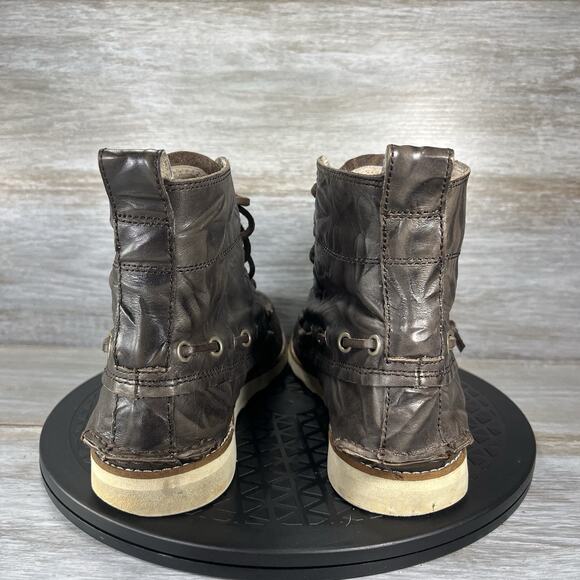 John Varvatos Men’s Distressed SOFT Relaxed Brown Leather Chukka Boots Size 7 - Picture 4 of 9